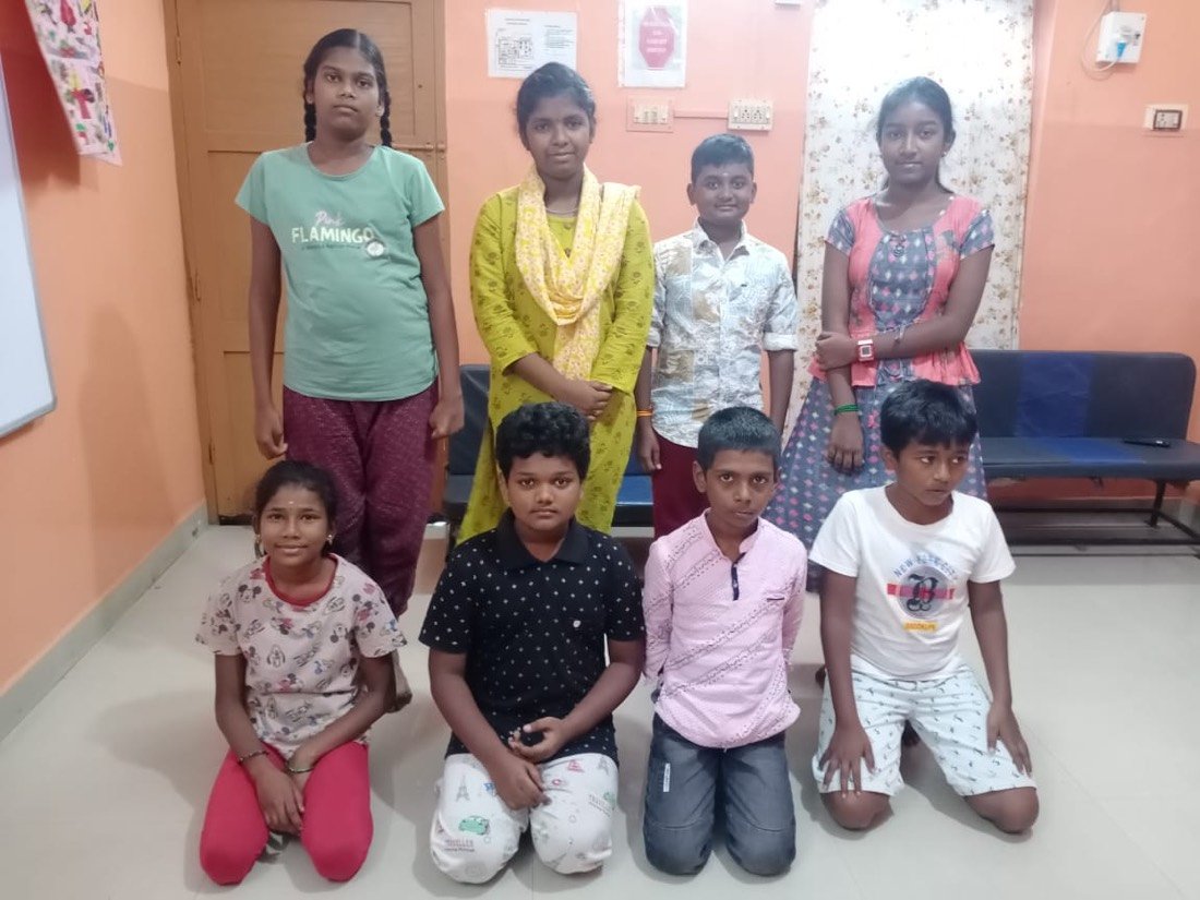 KarmaCorps children at the Chetpet centre, 2023